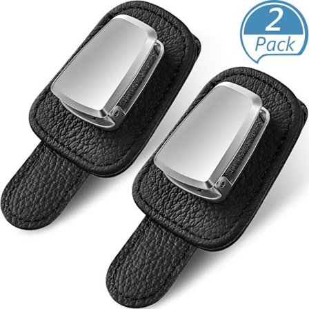 2 pakker bilbrillerholder Universal bil solskærm solbrillerholder