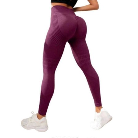 3D Cellulit Leggings - Høj Talje Mavekontrol & Butt Lift i Rød L L