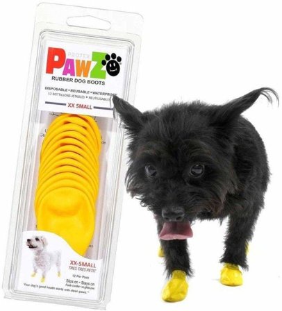 Pawz Dog Boots Color Yellow XXS