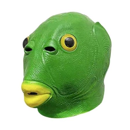 Grøn Goby Fisk Maske, Mærkeligt Legetøj Til Halloween, Sjov Kreativ Kostume, Cosplay Party Legetøj, Grøn Fisk Legetøj