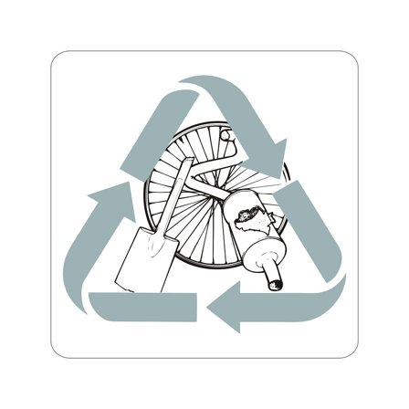 Aufkleber für Abfalltrennung - Altmetall