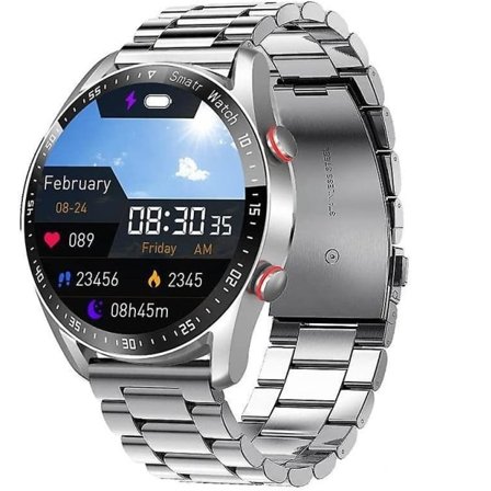 Fashion Bluetooth Smartwatch, Full Touch Hälsospårningsklocka Med