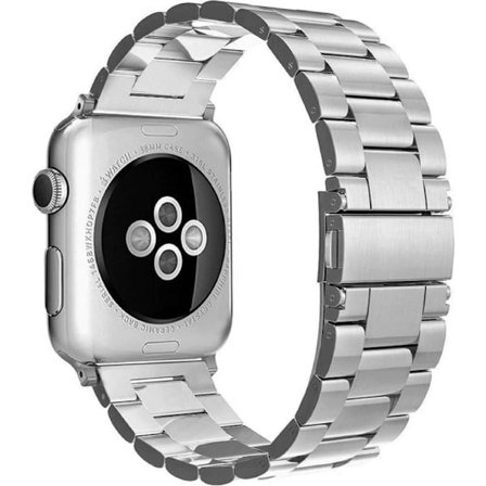 38mm Silver Rostfritt Stål - Lämplig för Apple Watch - Rostfritt Stål Armband - Klocka - Smartwatch