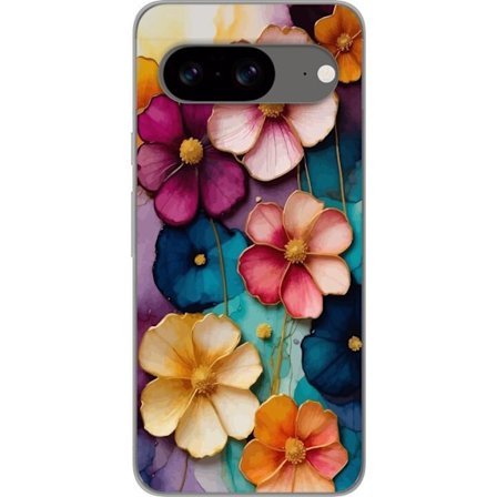 Yhteensopiva Puhelinkuori Google Google Pixel 8 Kukat Värit