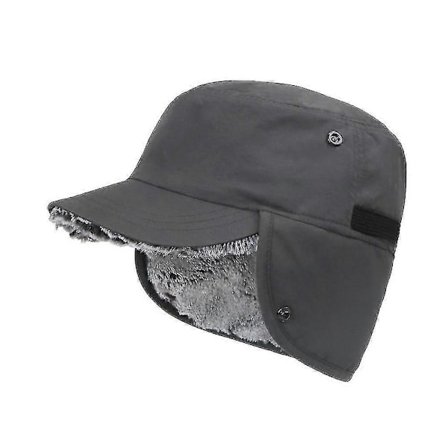 Talvinen korvaläppähattu lippalakkipohjalla Basecap Trapper vedenpitävä unisex [DB]