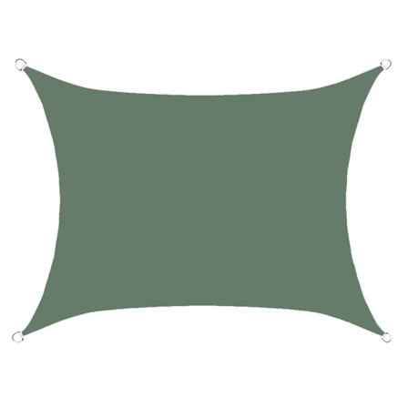 Mørkegrønne solseil bør brukes til solskjerming eller hage