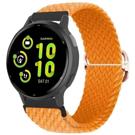 20/22mm Nylon Flätad Loop Rem kompatibel Garmin Forerunner 265 55 965 165 Sportarmband Garmin Venu 3/2 Vivoactive 5 Armbandsbälte