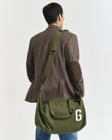 GANT Herren G Badge Duffel Bag aus Baumwollcanvas (ONE SIZE) Grün