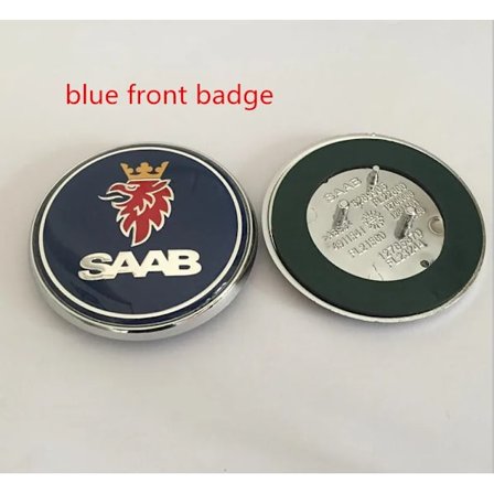 1 st 3D 68mm SAAB Bil Främre Huv Motorhuv Emble Rear Tail Bumper Trunk Klistermärke Badge Car Styling