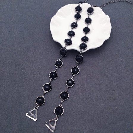 1 kpl (musta) paria säädettäviä, näkymättömiä, liukumattomat rintaliivien olkaimet