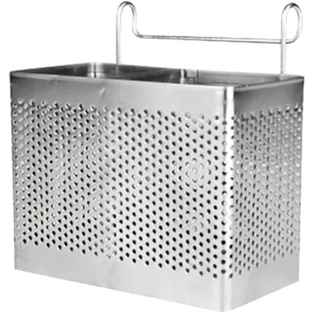 Diskställ, hängande korg, rektangulär rostfri stålstång, hängande diskställskrok, köksavlopp