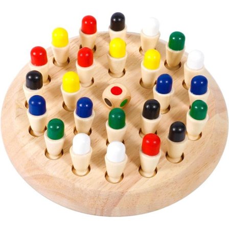 Montessori Træ Hukommelse Skakbræt Spil til 4 År Gamle Børn Forælder-Barn Interaktivt Legetøj