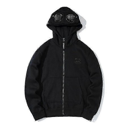 Hooded Sweater Coat Loose Top Glasögon Kofta Fleece Tröja