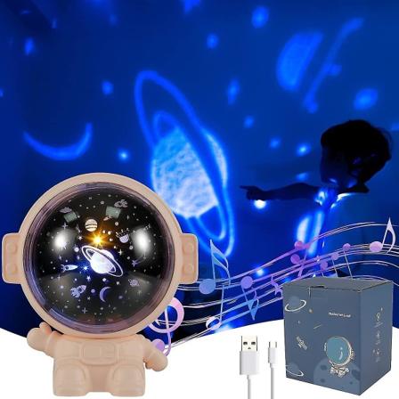 1 stk Astronaut Nattlys Nattlys Projektor Gjenbrukbar Barnerom Stjernehimmel Projektorlampe Stjerneprojektor Galakse Nattlys Kreativ Holdbar Led P