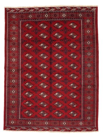 Turkaman Matot 260X333 Tummanpunainen/Musta Isot Villa, Persia/Iran