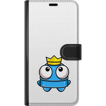 Yhteensopiva Lompakkokotelo Xiaomi Xiaomi 15 Pro Sininen piirros hahmo kruunulla ja suurilla silmillä leikkisässä kuninkaallisessa tyylissä