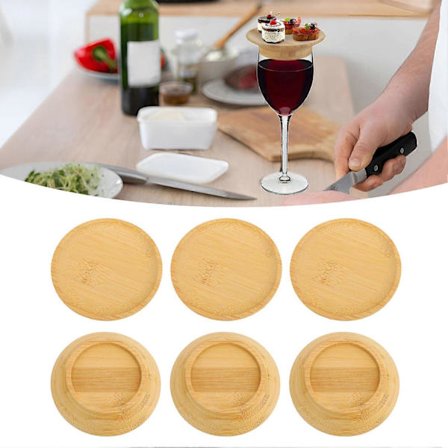 6 stk. Vinglas Charcuteri Topper Mini Charcuteri Bræt Brikker Appetitplader til Familiesammenkomst Restaurant Bar (FMY)