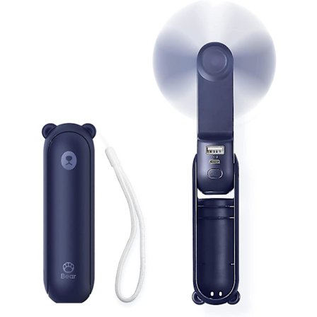 Handheld Mini Fan, 3 In 1 Hand Fan, Portable Usb Rechargeable Small Pocket Fan, Battery Operated Fan [14-21 Working Hours] With Power Bank, Flashlight