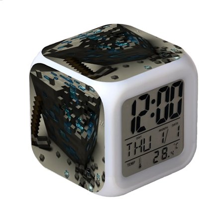 Digital Multifunktionel Vækkeur Minecraft Vækkeur LED Udgave