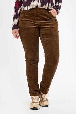 BRANDTEX - Sofie Bukser - Brun - Fløjl - Slim Fit