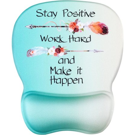 Ergonomisk musmatta med handledsstöd i minnesskum, bekväm datormusmatta för bärbar dator, smärtlindring för handleden