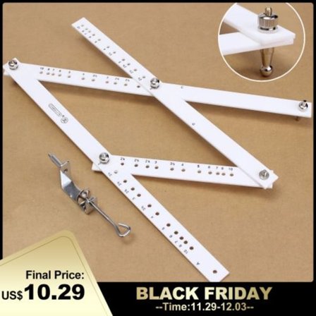 34 cm Artist Pantograf Design Linjal Kopiera Ritningsreducerare