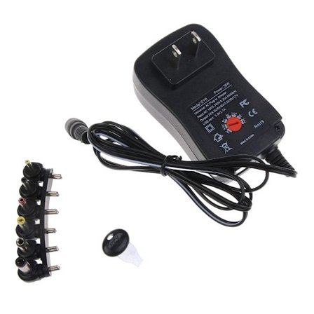 3-12V AC/DC power 3-12V Justerbar spänning Power Multifunktionsladdare med USB utgång 6 DC-tips