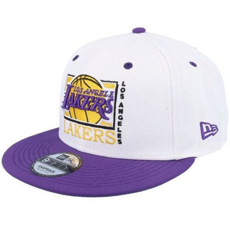 New Era - NBA Vit snapback Keps - Los Angeles Lakers White Crown 9FIFTY White/Purple Snapback @ Hatstore