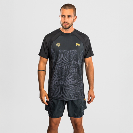 Kampsportstøj Venum X Chimaev Wild Borz Dry Tech T-shirt Sort Grå - Bodyman.dk