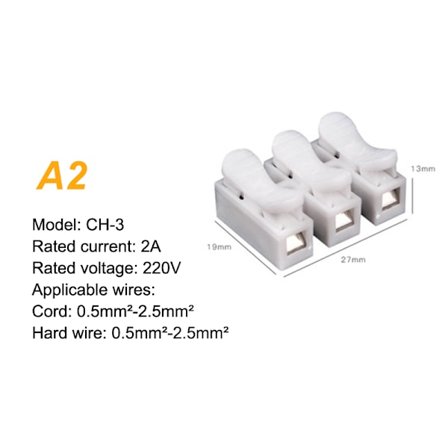10 STK Hurtigkoblingsterminal Trykk Type Connector Connector