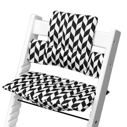 Vaskbar pute for barnestol, tilbehør for barnemat med holder for barnestol svart-FQ- svart