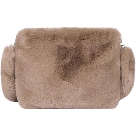Kvinder Efterår Vinter Kunstpels Skuldertaske Plys Rem Crossbody Taske Fluffy Håndtaske-Brun
