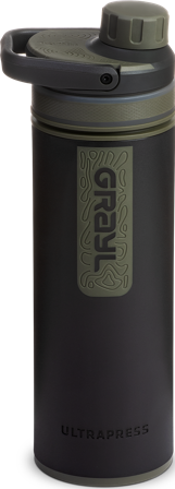 Grayl UltraPress Purifier Bottle vedensuodatin, Camp Black