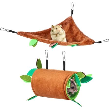 2 små hängmattor för smådjur, hamsterhängmattor, djungelhängmattor,