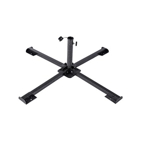Sammenleggbar parasollfot Ø86x34 cm Stål for 38-50 mm stenger Parasollstativ for hageparasoll Slitesterk Lett Kompakt og Enkel å Plassere