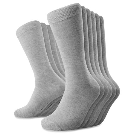 FreeFeel | Set de 6 perechi de șosete gri deschis din bambus pentru bărbați