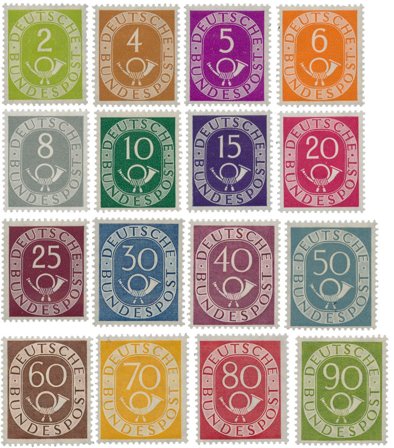 Tyskland 1951 - MICHEL 123-138 - Ubrugt