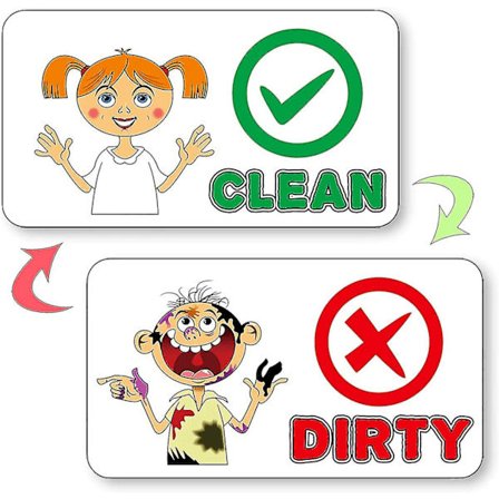 Sjov Opvaskemaskine Magnet Ren Beskidt Skilt, universel Stærk Dobbeltsidet Ren Beskidt Vendindikator, køkkenmagnet Skilt Til Opvaskemaskine Køleskab 