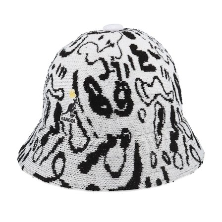 Kangol - White bucket Sombrero - Street King Casual White/Black Bucket @ Hatstore