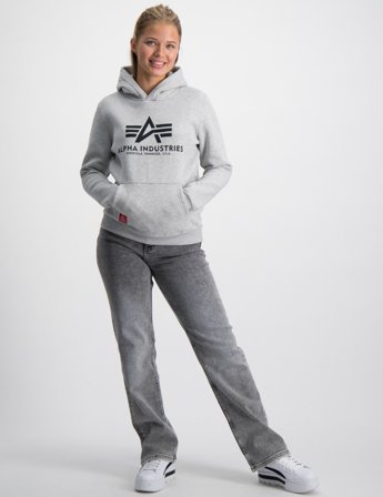 Alpha Industries Basic Hoodie BL K Harmaa Hupparit/Hoodie Tytöt - Kids Brand Store