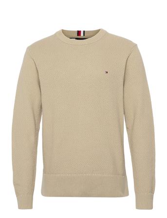Exaggerated Structure Crew Neck Beige Tommy Hilfiger