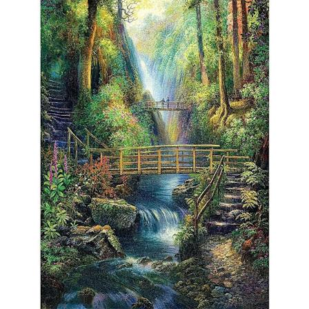 DIY 5D Timanttimaalaus Numeroiden Mukaan Sarjat, Puut Silta Joki Mets Maisema, T ysi Porattu Rhinestones Maalaa Timanteilla Kristalli Timantti Taide (
