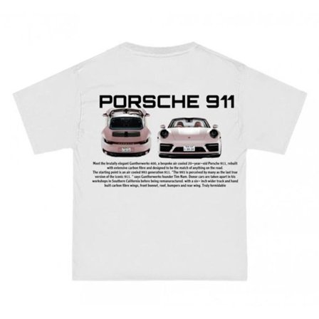 Porsche 911 T-shirt, T-shirt för bilentusiaster, Casual bilälskare T-shirt Q6