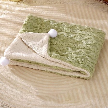 Kæledyrsmåtte - Blødt kæledyrs tæppe - Varmt plys tæppe til hunde og katte - Komfortabelt og hyggeligt sovetæppe - 55*45cm