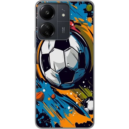 Mobilskal till Xiaomi Redmi 13C med Fotbollar