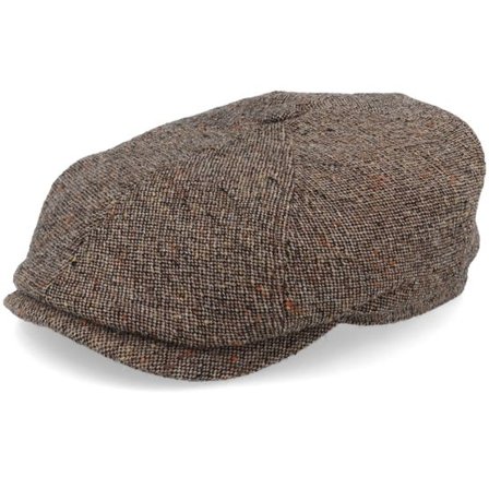 Stetson - Brun flatcap Keps - 6-panel Virgin Wool Brown Flat Cap @ Hatstore