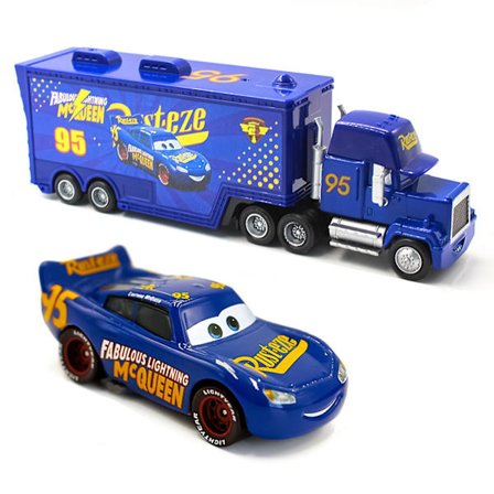 Biler-filmen McQueen & Kongen & Chick Hicks & Mack Truck Onkel Die-Cast Lekebilsett [DB]