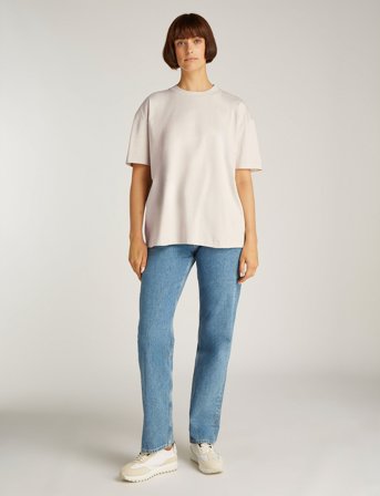 Calvin Klein Jeans Back Graphic Boyfriend Tee - Beige - L