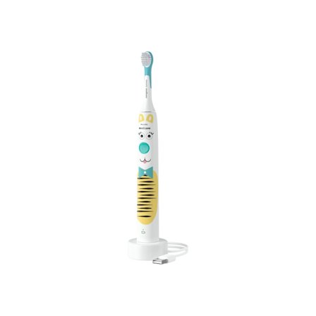 Philips Sonicare For Kids HX3601 - Design a Pet Edition - tandborste - vit/aqyablå