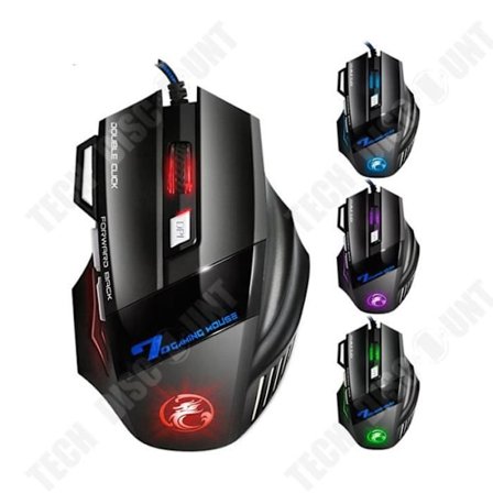 Souris Gaming - TD - 3200 DPI - Trådad - 7 Knappar - LED